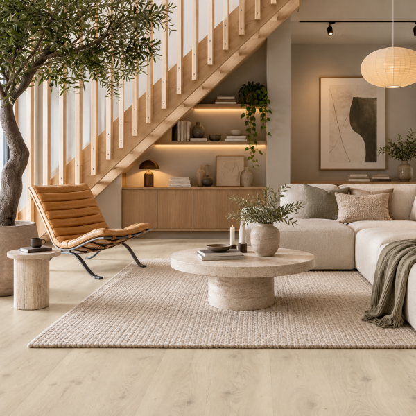 Budget-Line Wit Beige Eiken Lange Planken